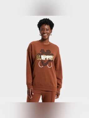 Women's Legendary Rootz Brown"The Blueprint" graphic sweatshirt (2XL)